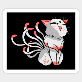 Nine Tail Cat (Red) Sticker